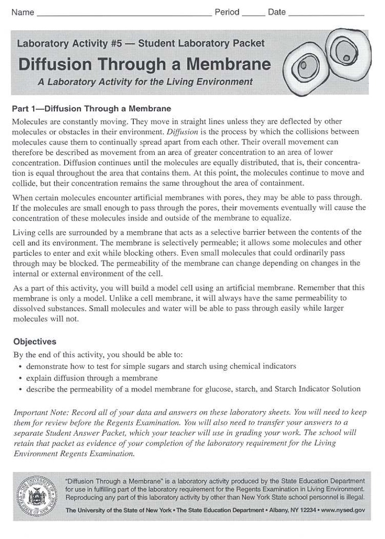 Lab 9 Diffusion Through A Membrane Cap Notability Gallery