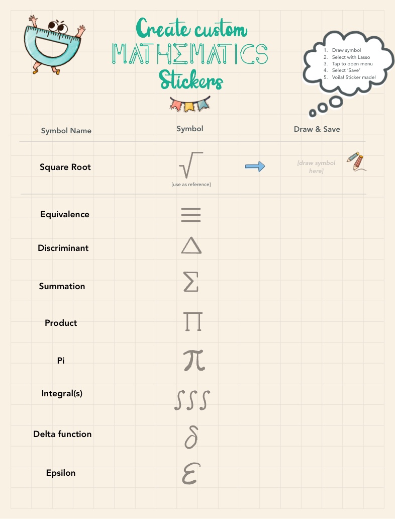 Mathematics Stickers Notability Gallery