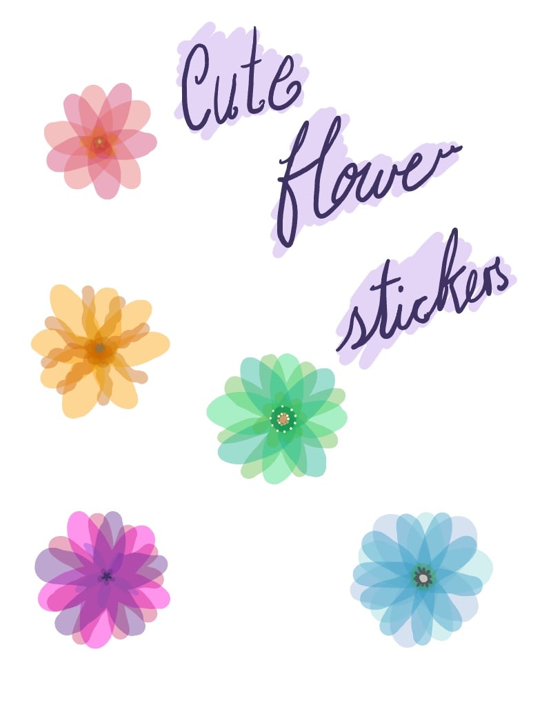 Cute Flower Stickers Notability Gallery