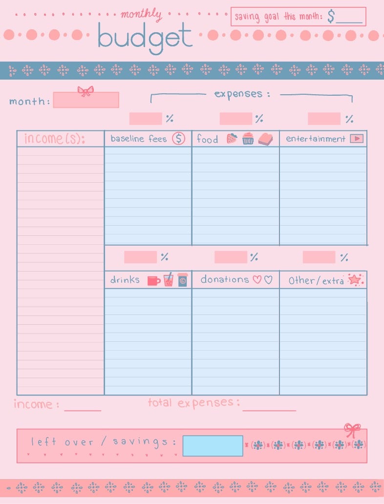 Aesthetic Budgeting Template Notability Gallery