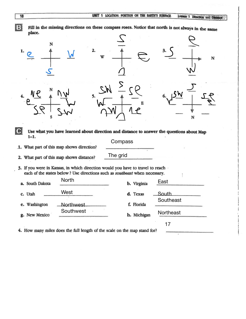 Compass Rose Worksheet Notability Gallery