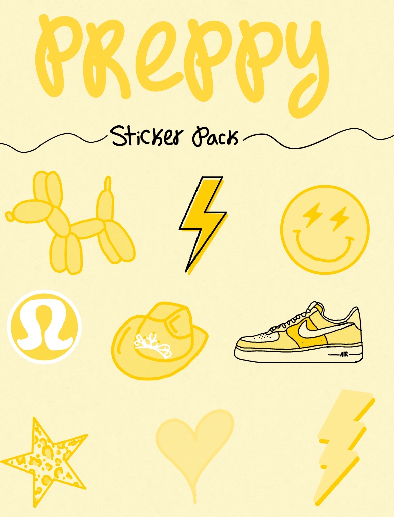 Preppy Yellow Sticker Pack Notability Gallery