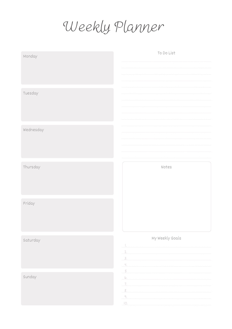 Weekly Planner - Notability Gallery