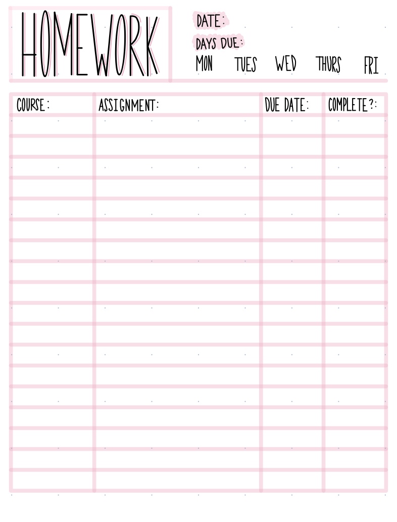 Coursework List Coursework Organizer - Notability Gallery
