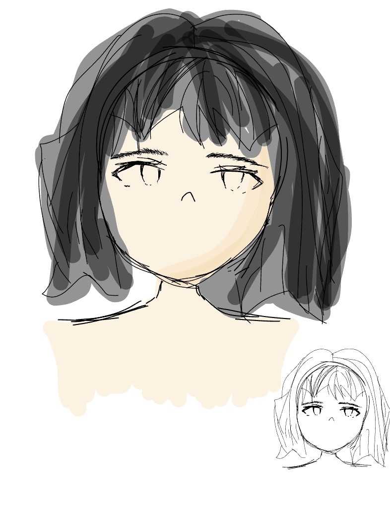 Anime Girls Hair Scetch - Notability Gallery