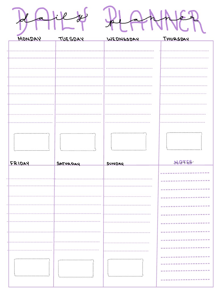 Purple Aesthetic Daily Planner - Notability Gallery