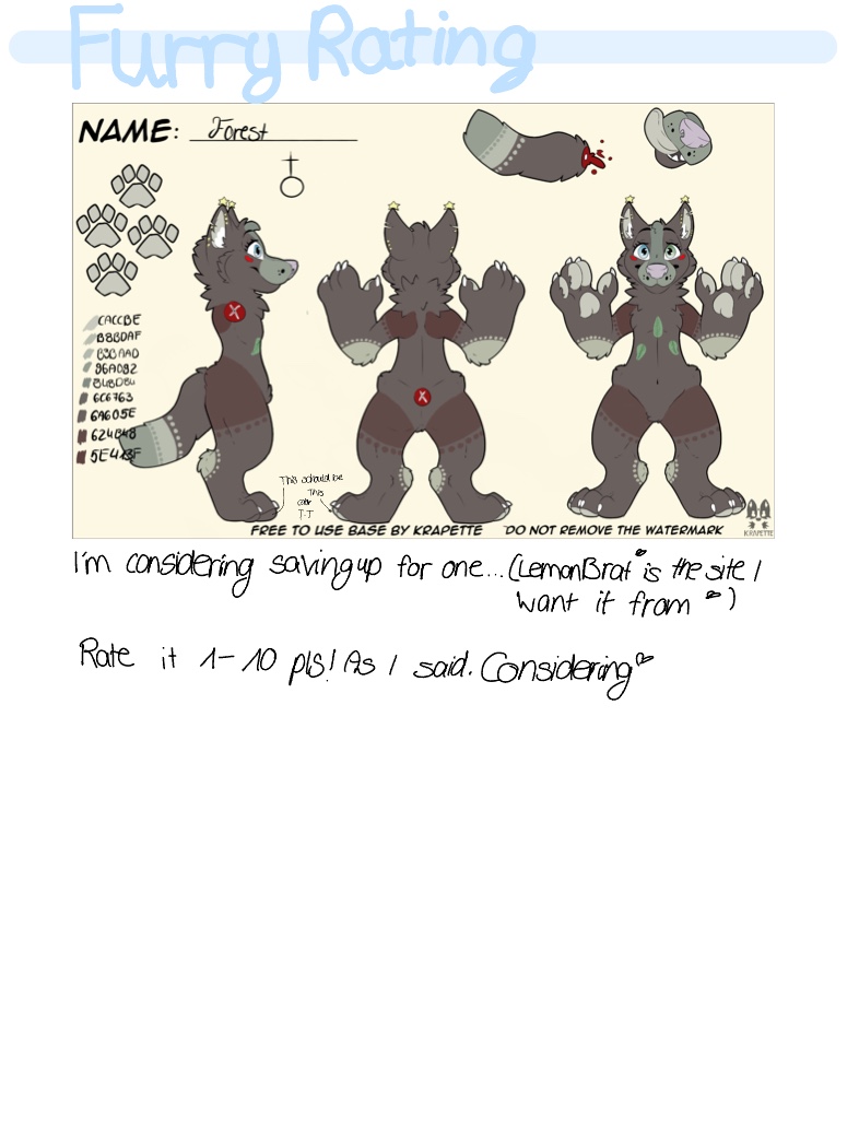 Rate My Furry⚫️〰️⚫️ - Notability Gallery