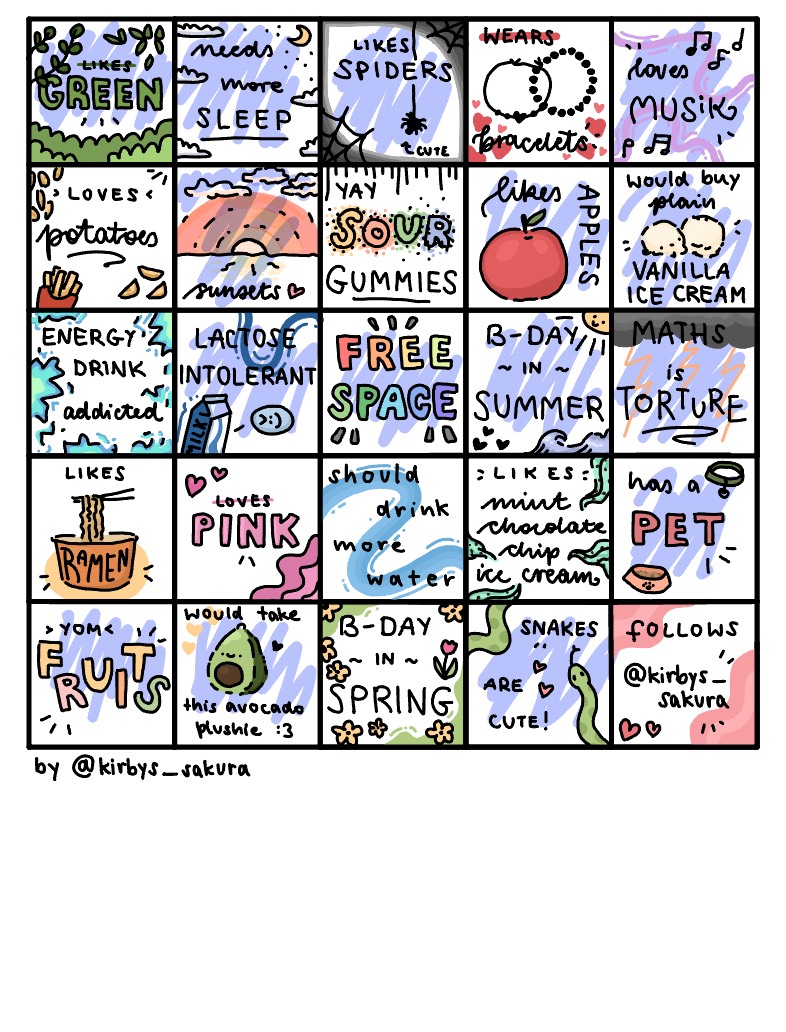 Random Bingo 🎀 - Notability Gallery
