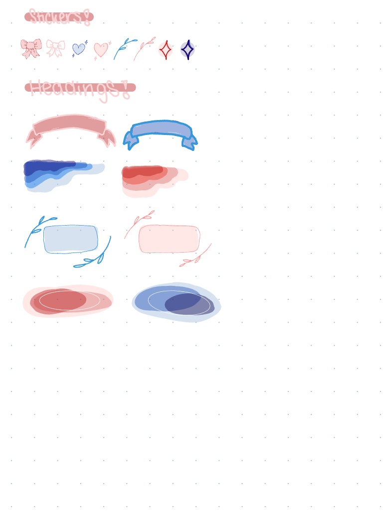 Cute Stickers + Headings For Notes - Notability Gallery