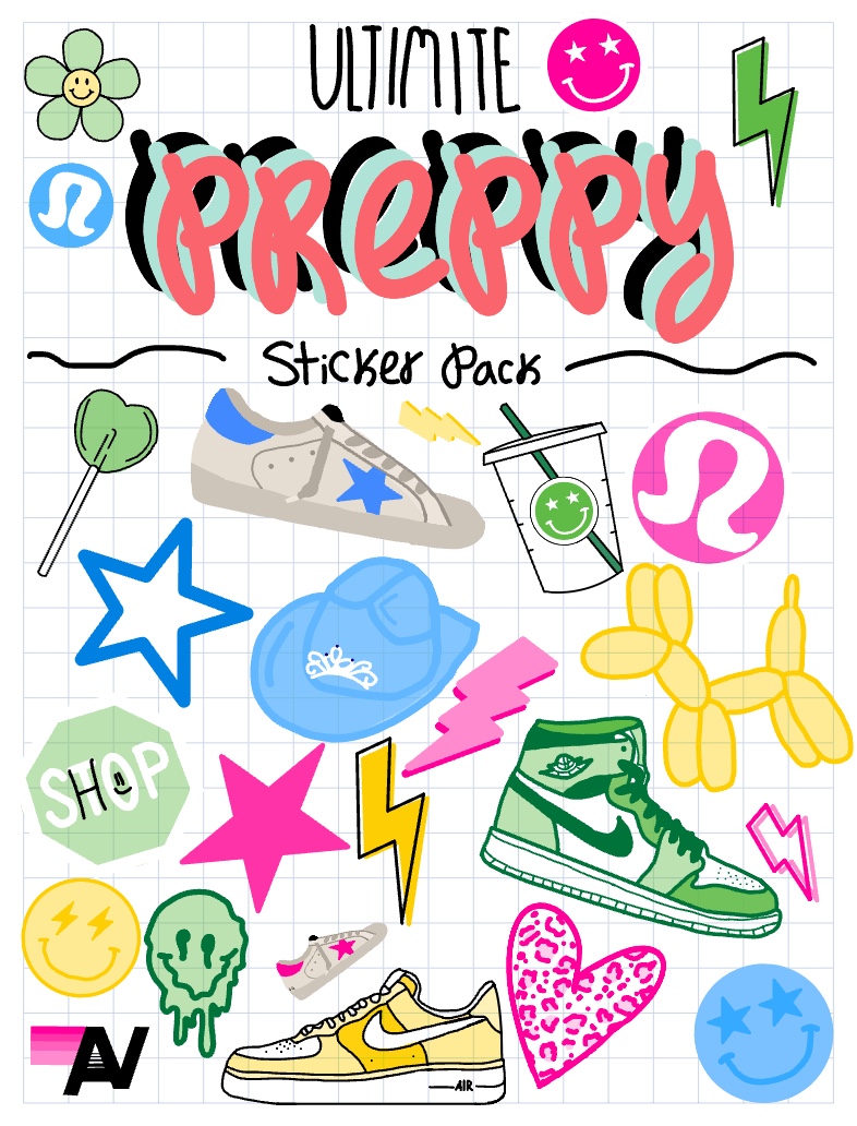 Preppy Water Bottle Stickers - Notability Gallery