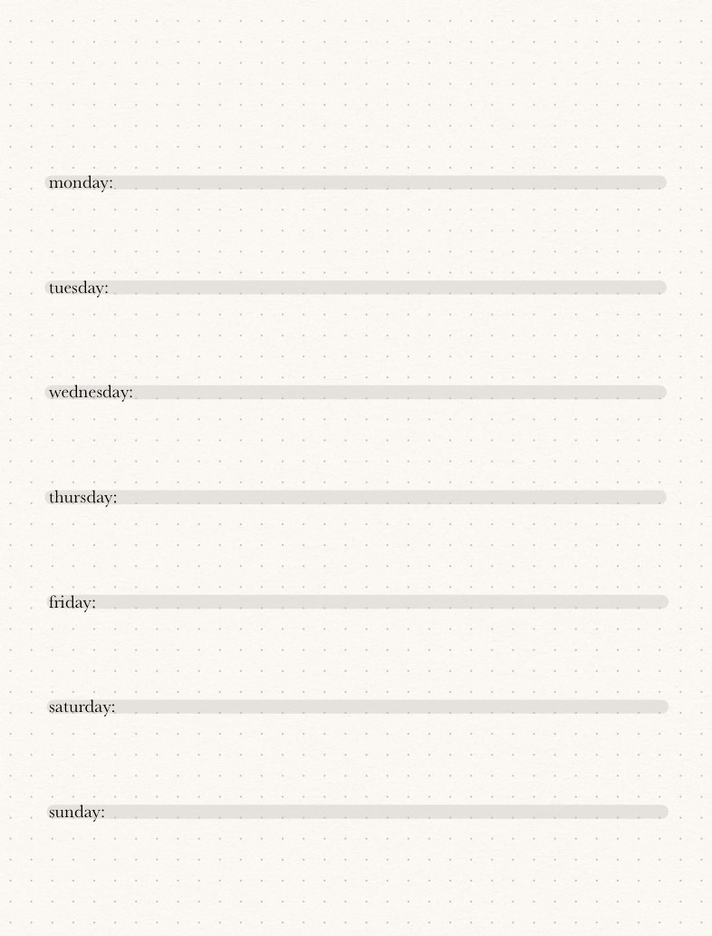 Weekly Bullet Journal Planner - Notability Gallery
