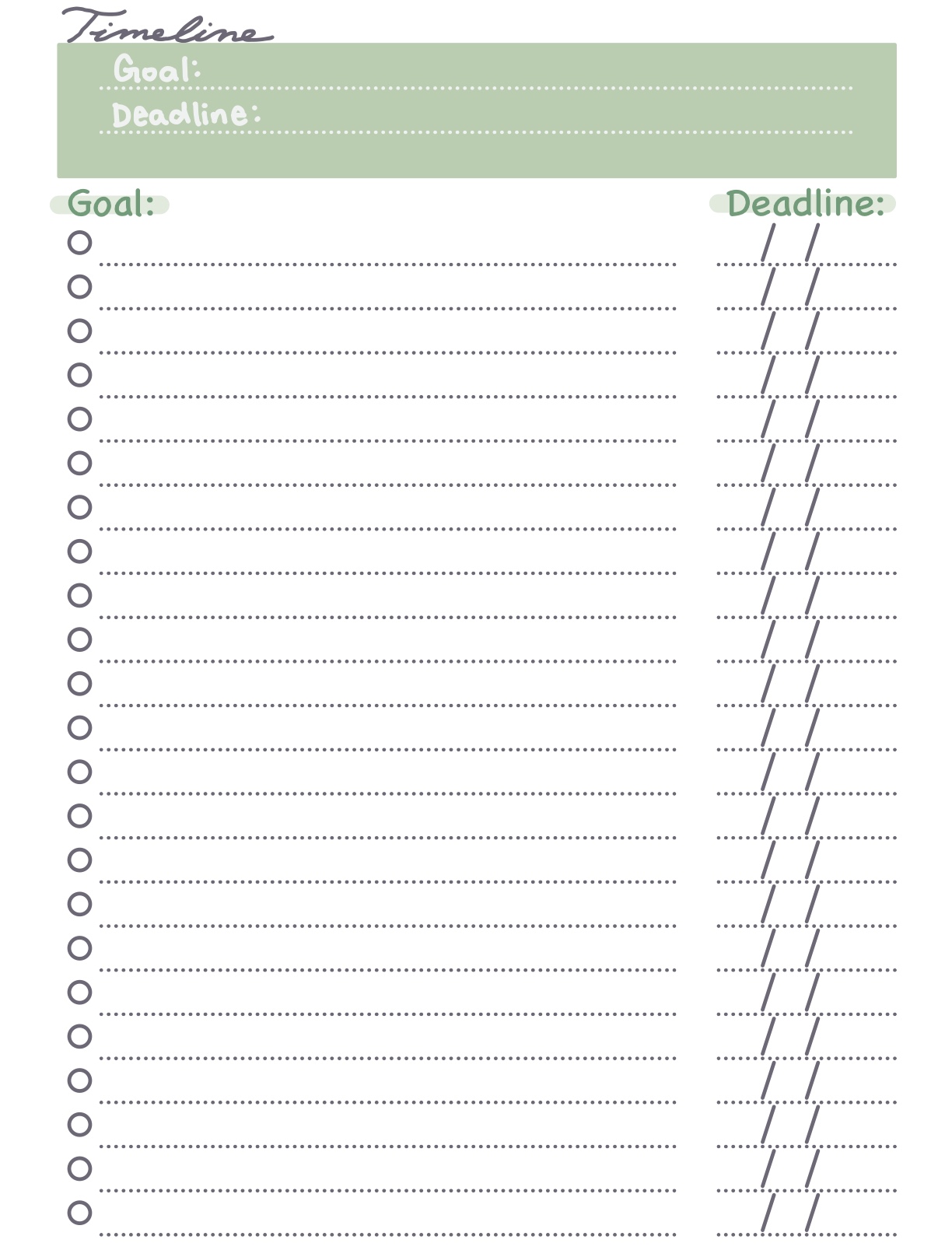 Goal Planner - Notability Gallery