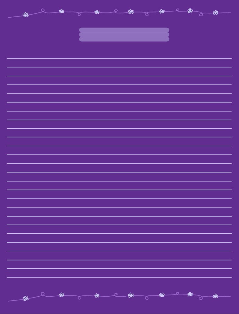 Purple Flower Note Template - Notability Gallery