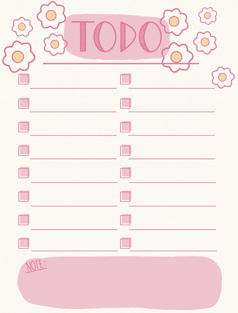 Pink Todo List - Notability Gallery