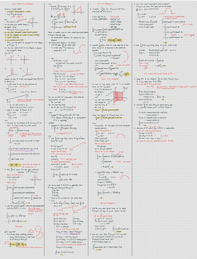 Vector Fields And Line Integrals - Notability Gallery