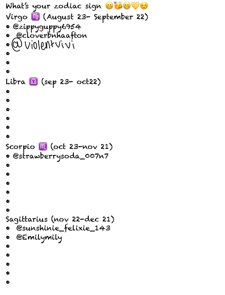 What Is Your Zodiac Sign? ♐️♈️♉️♊️♋️♌️♍️♎️♏️♑️♒️♓️⛎ - Notability Gallery