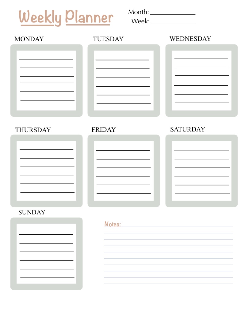 Weekly Planner - Notability Gallery
