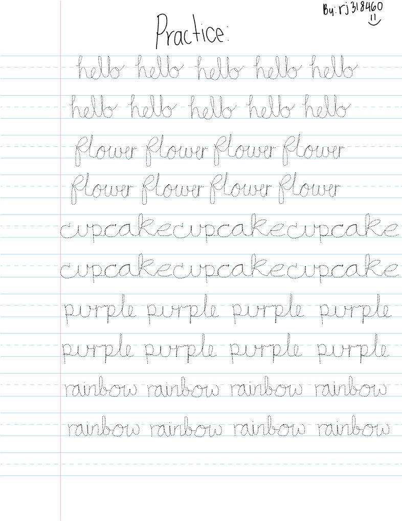 Cursive Pt Cursive Practice - Notability Gallery