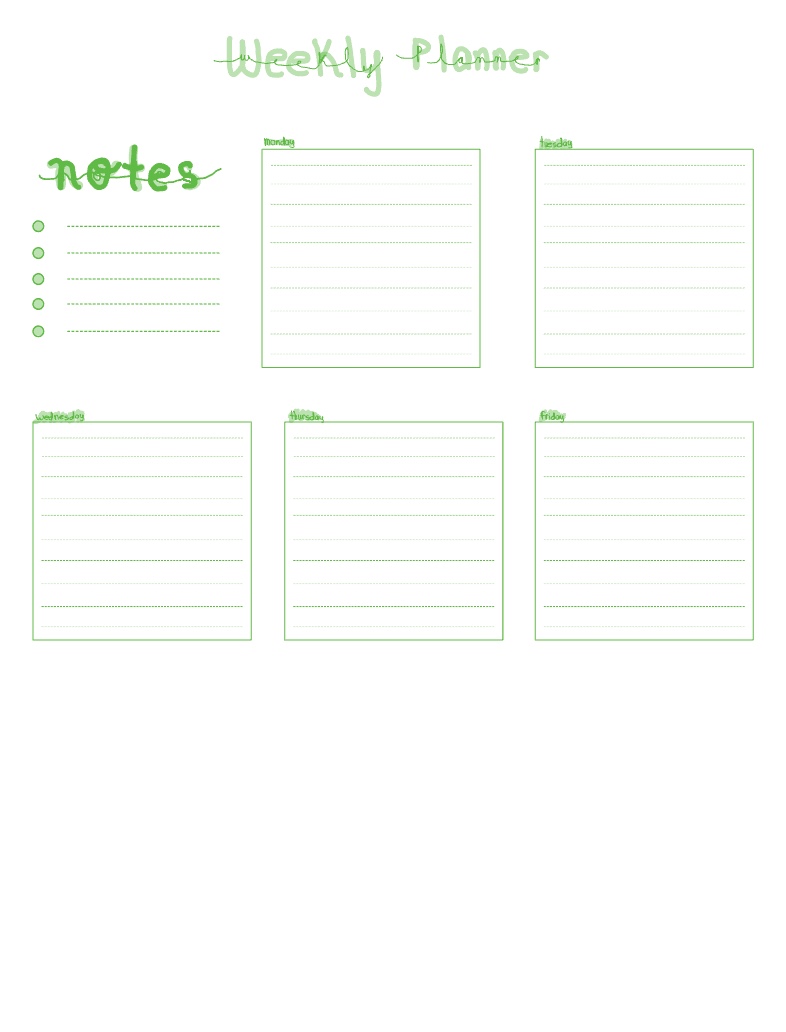 Weekly Planner 💚 - Notability Gallery
