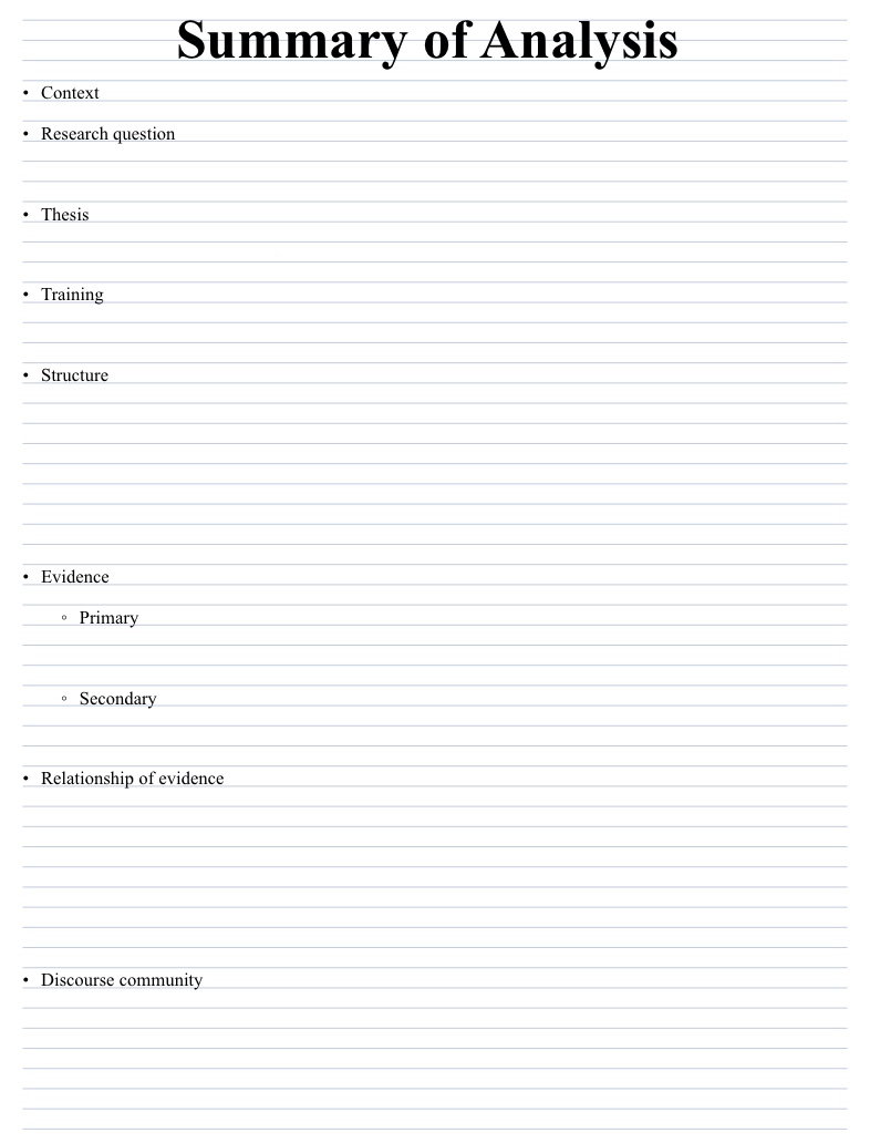 Summary Of Analysis & Taxonomy - Notability Gallery