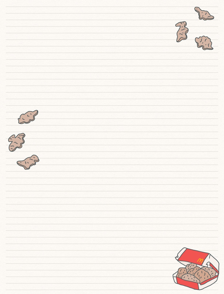 Chicken Nuggets Lined Notes - Notability Gallery