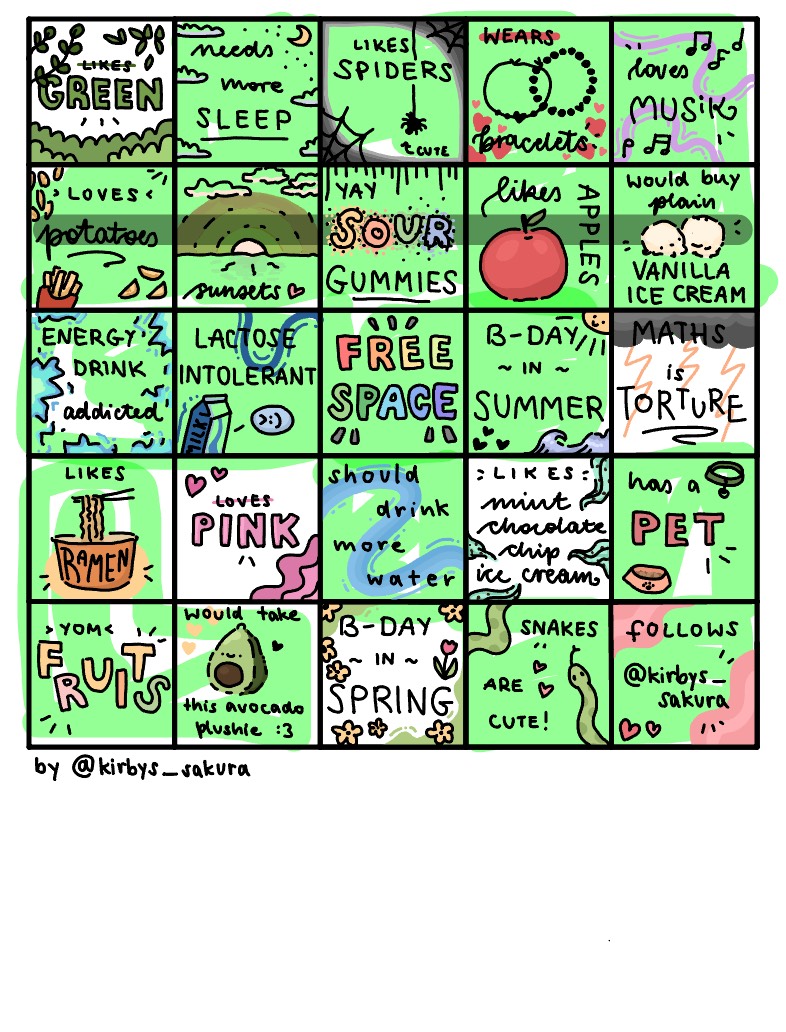 Random Bingo 🎀 - Notability Gallery