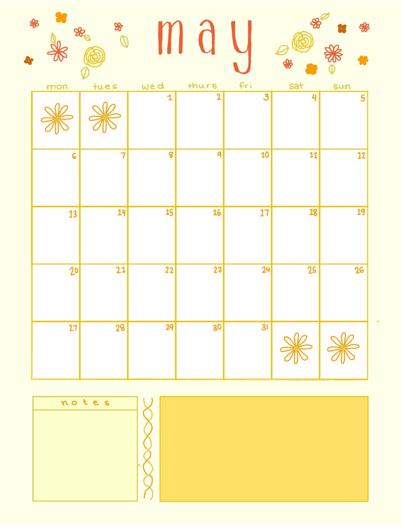 May 2025 Calendar Notability Gallery