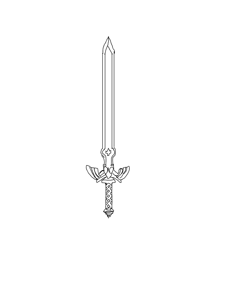 master sword coloring pages