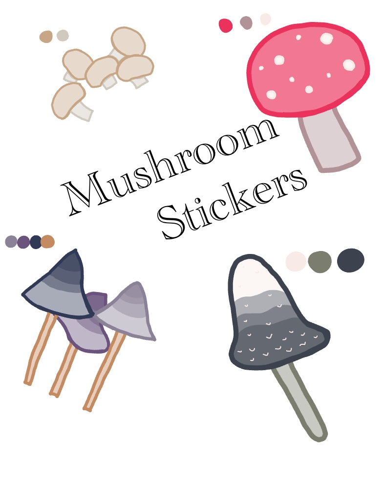 Mushroom Stickerssssssss - Notability Gallery