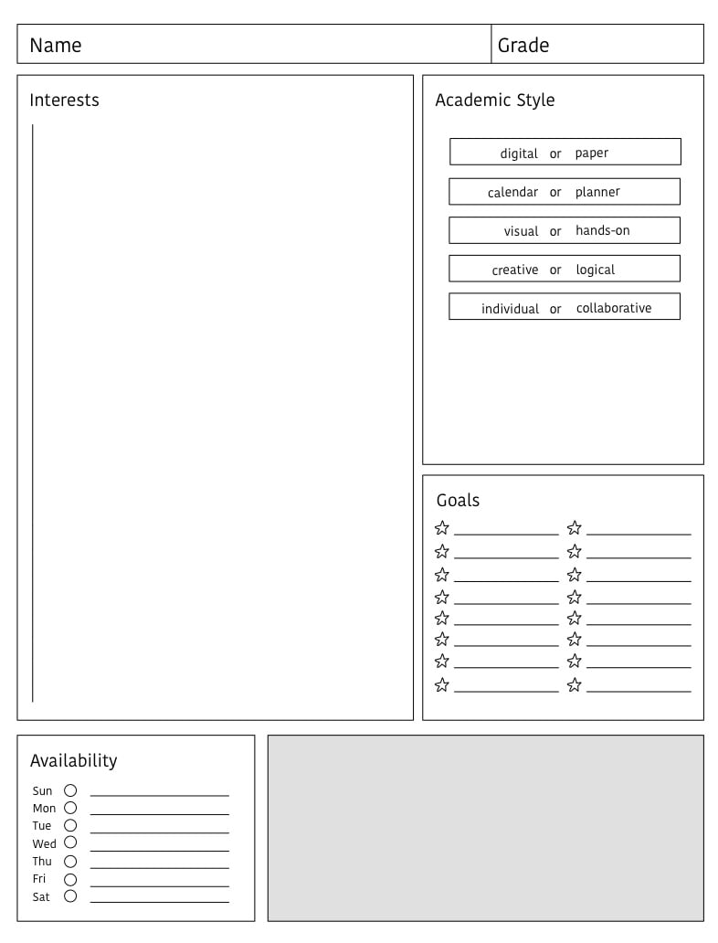 Tutee Student Profile - Notability Gallery