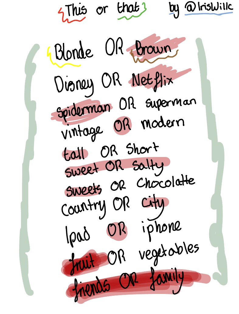 This Or That Part 2 - Notability Gallery