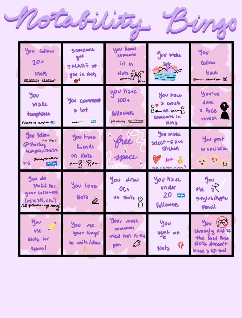 Nota Bingo (2) - Notability Gallery