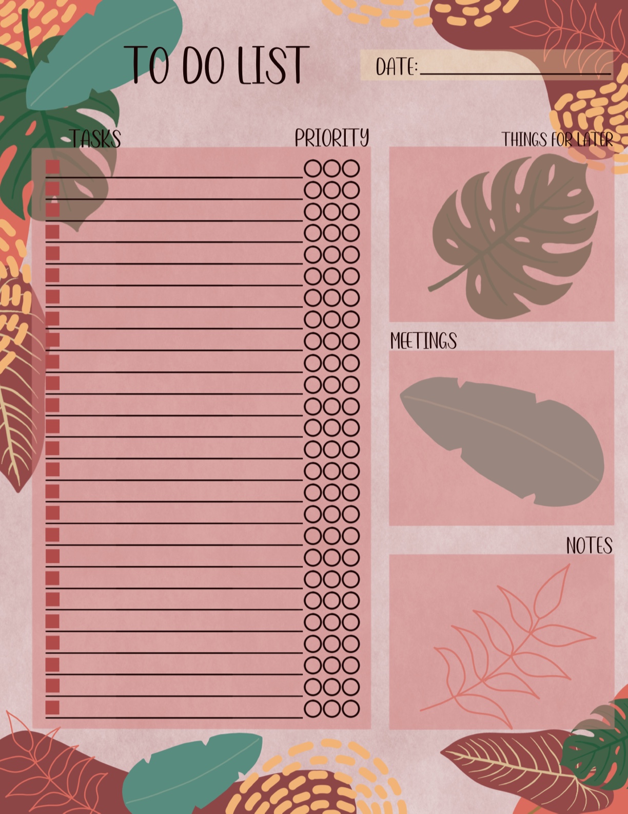 Modern Tropical To Do - Notability Gallery