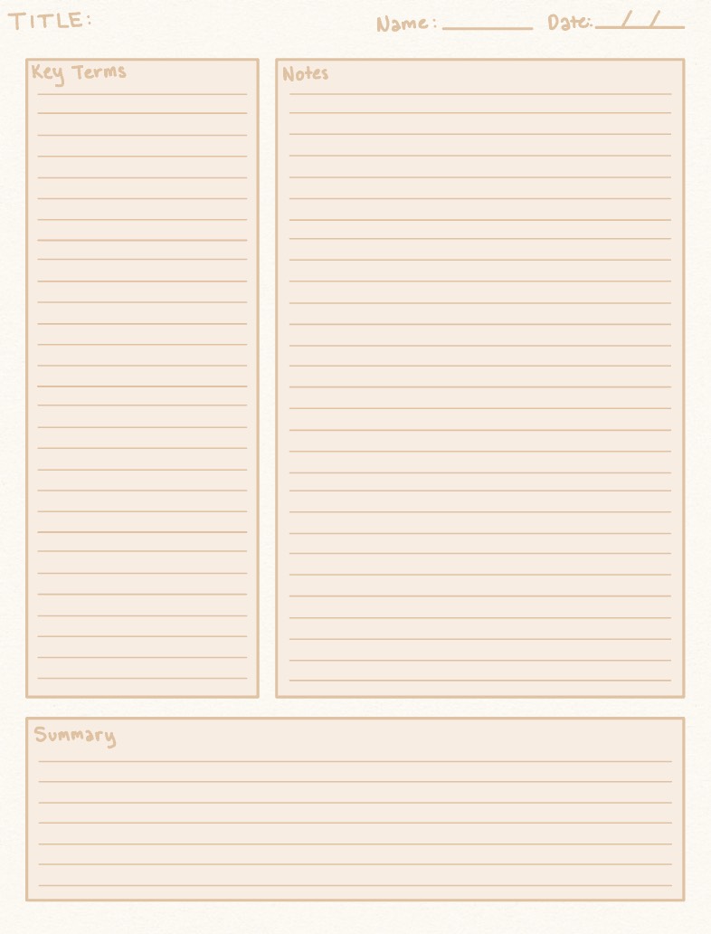 Cornell Notes - Notability Gallery