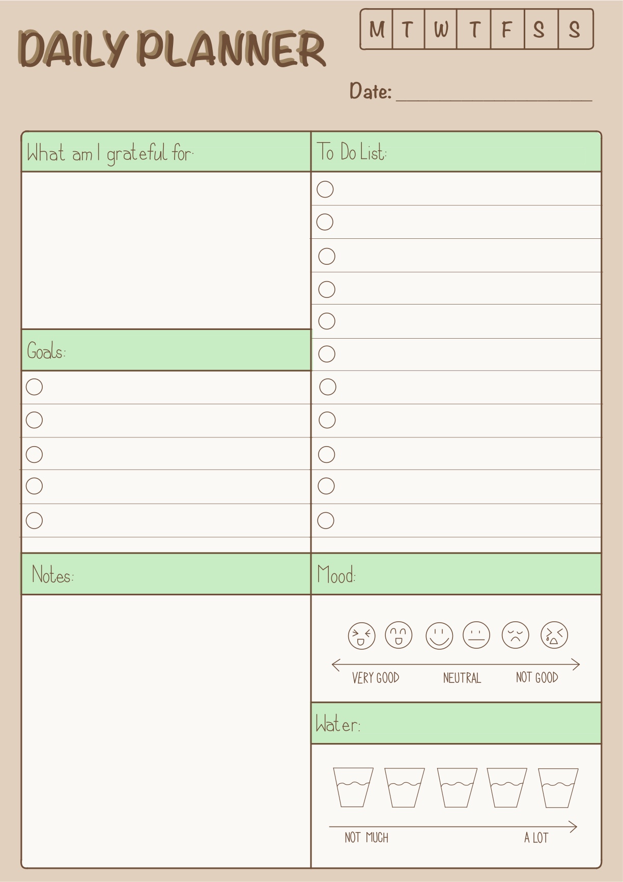 Daily Planner GreenBrown - Notability Gallery