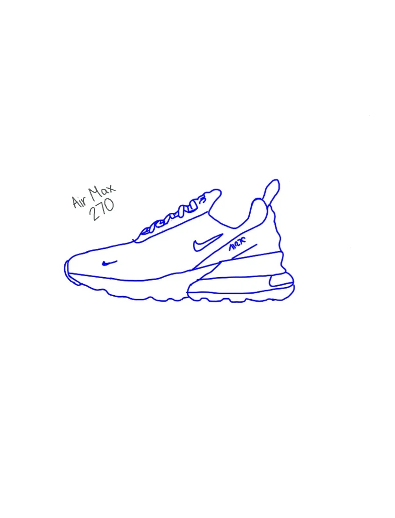 Nike air shop max 270 drawing