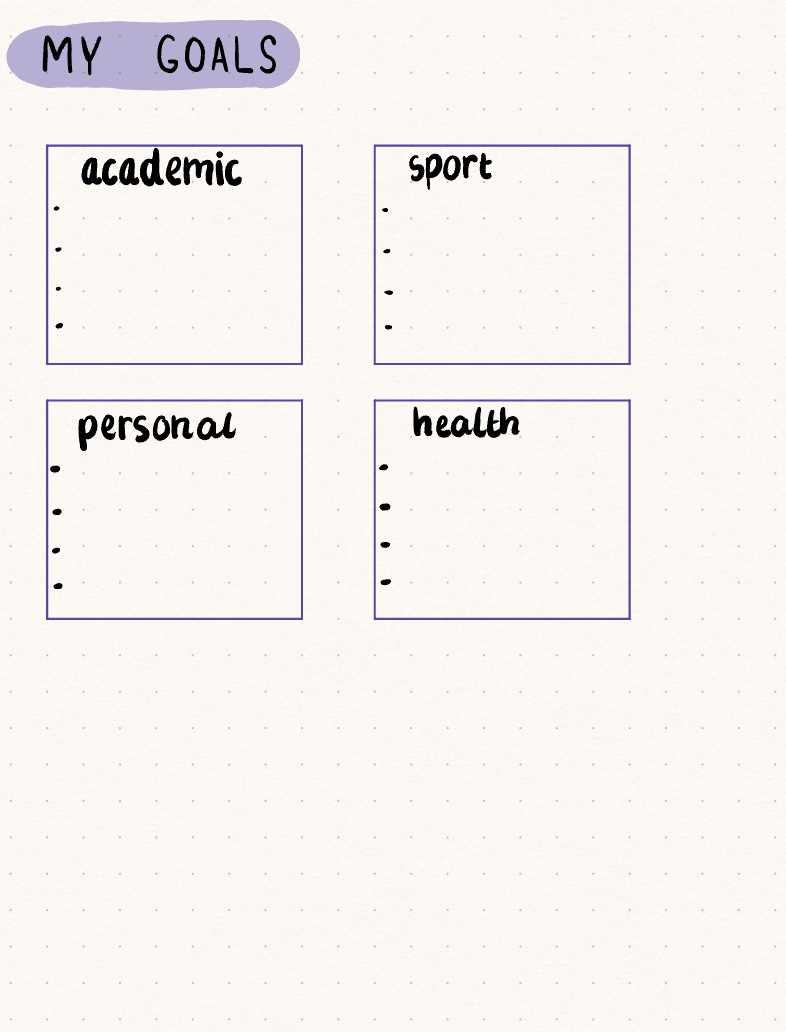 Goals Template Purple - Notability Gallery