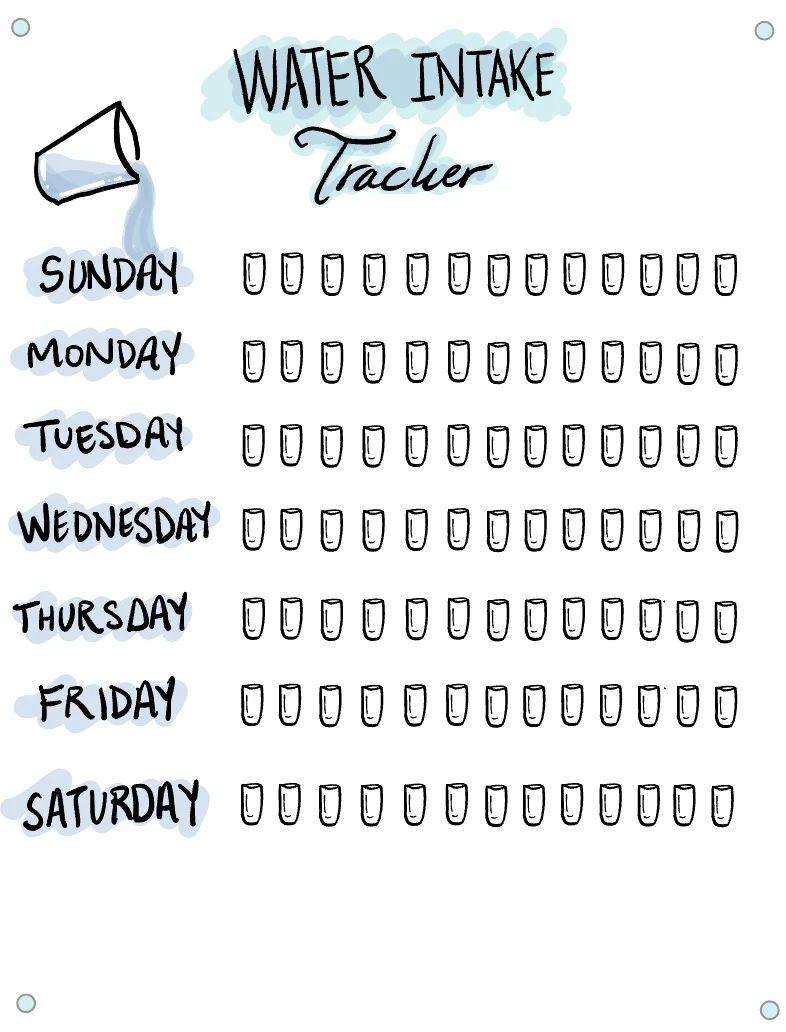 Free Water Tracker Printable (and Tips for Tracking Water Intake!)