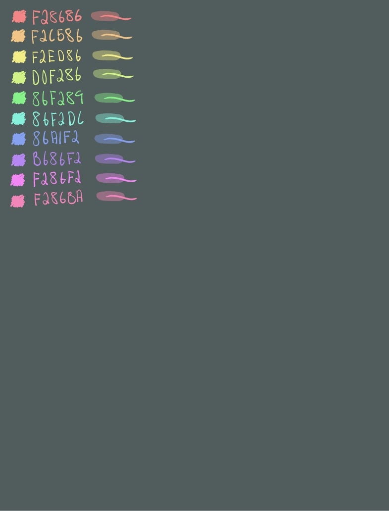 Cute Pastel Aesthetic Color Palette - Notability Gallery
