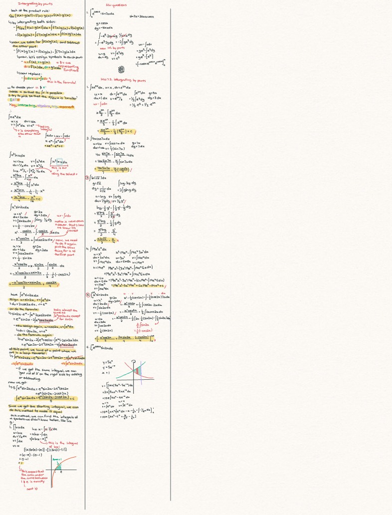 Integrating By Parts - Notability Gallery