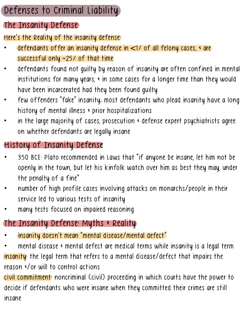 Chapter 6: Defenses To Criminal Liability - Notability Gallery