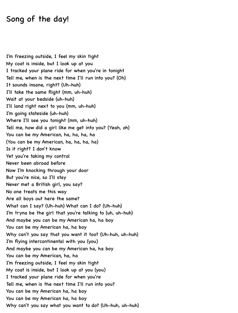 Song Of The Day #2 - Notability Gallery