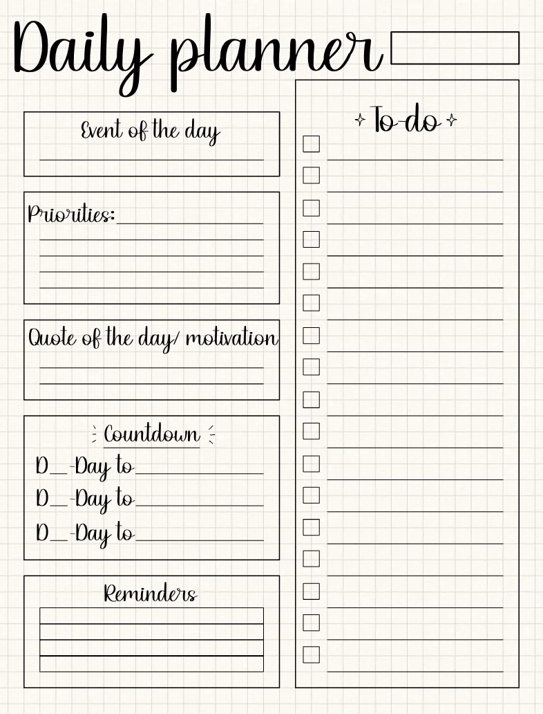 Daily Planner With To Do List Template - Notability Gallery