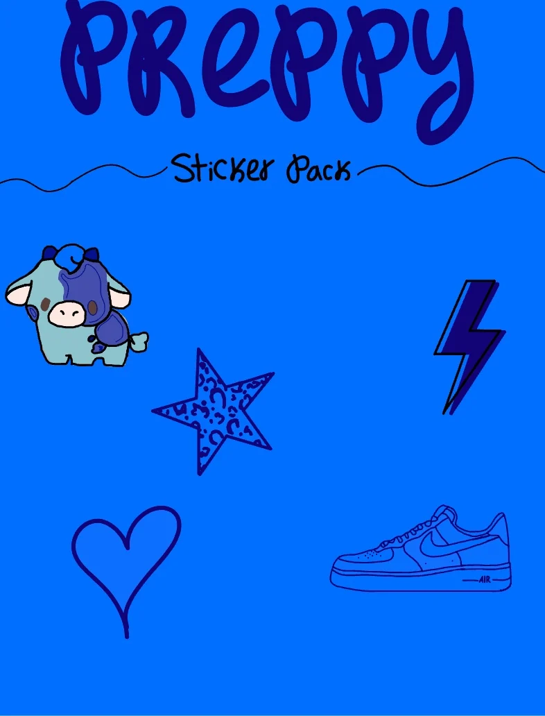 Blue Preppy Stickers - Notability Gallery