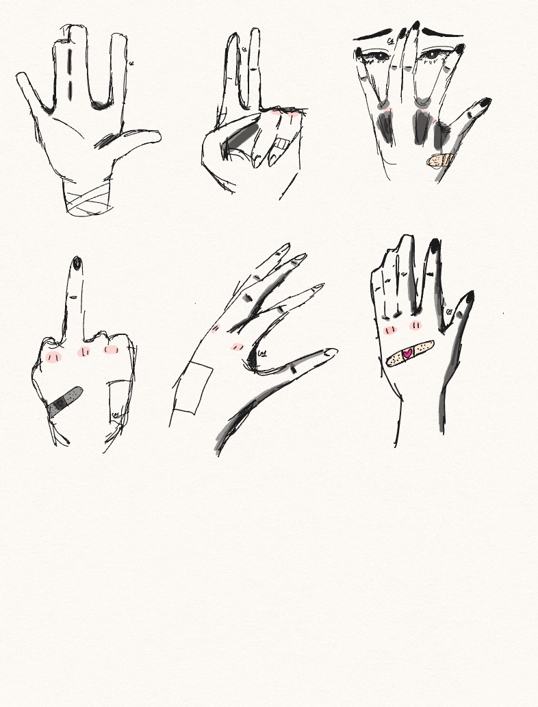 Premium Vector  Hand drawn human hand sign of peace vector illustration