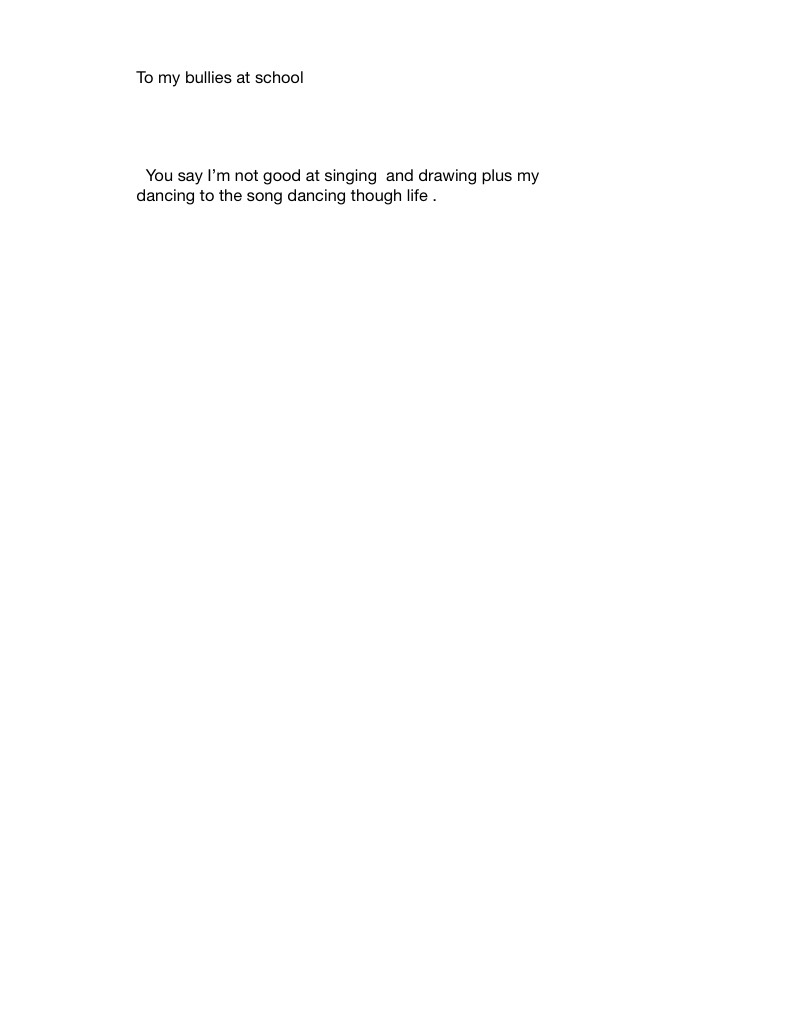 To People At School Who Haha Bully Me - Notability Gallery