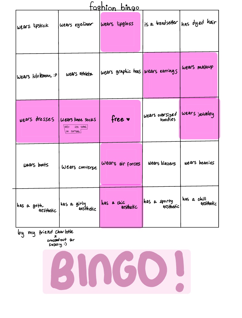 Fashion Bingo👗👠💄 (2) - Notability Gallery