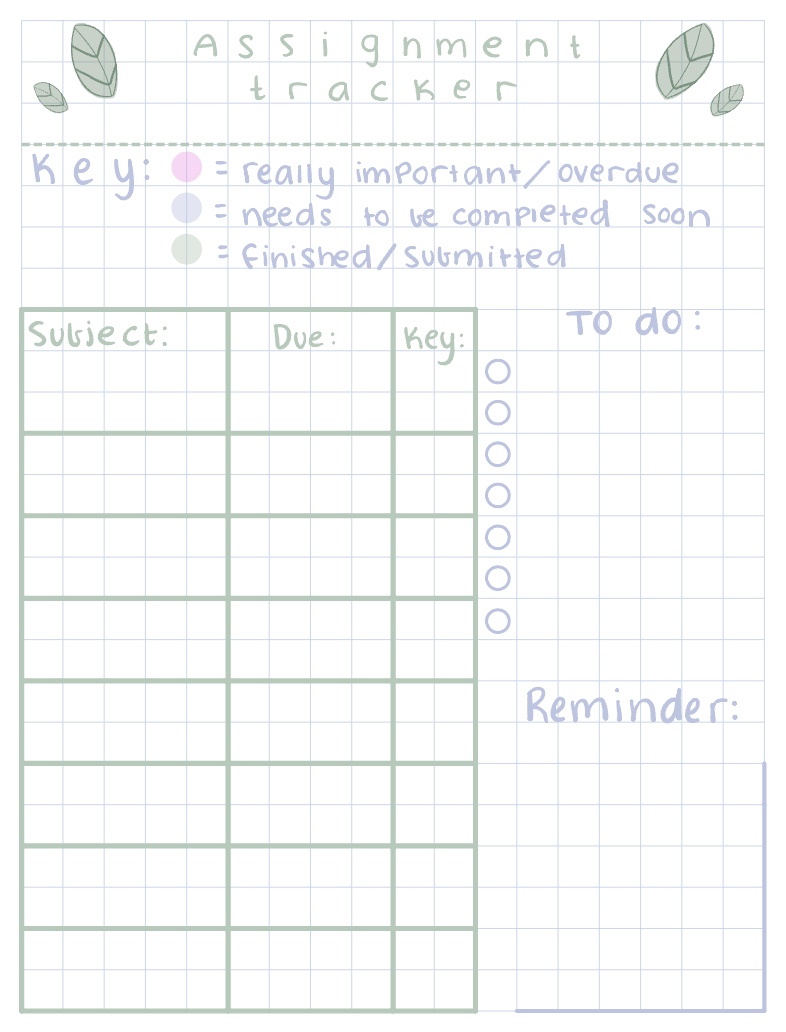 notability assignment tracker