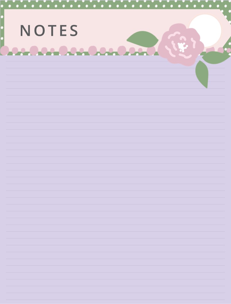 Basic Notes With Flower - Notability Gallery