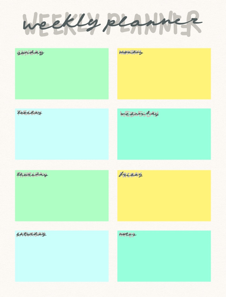 Green Weekly Planner - Notability Gallery